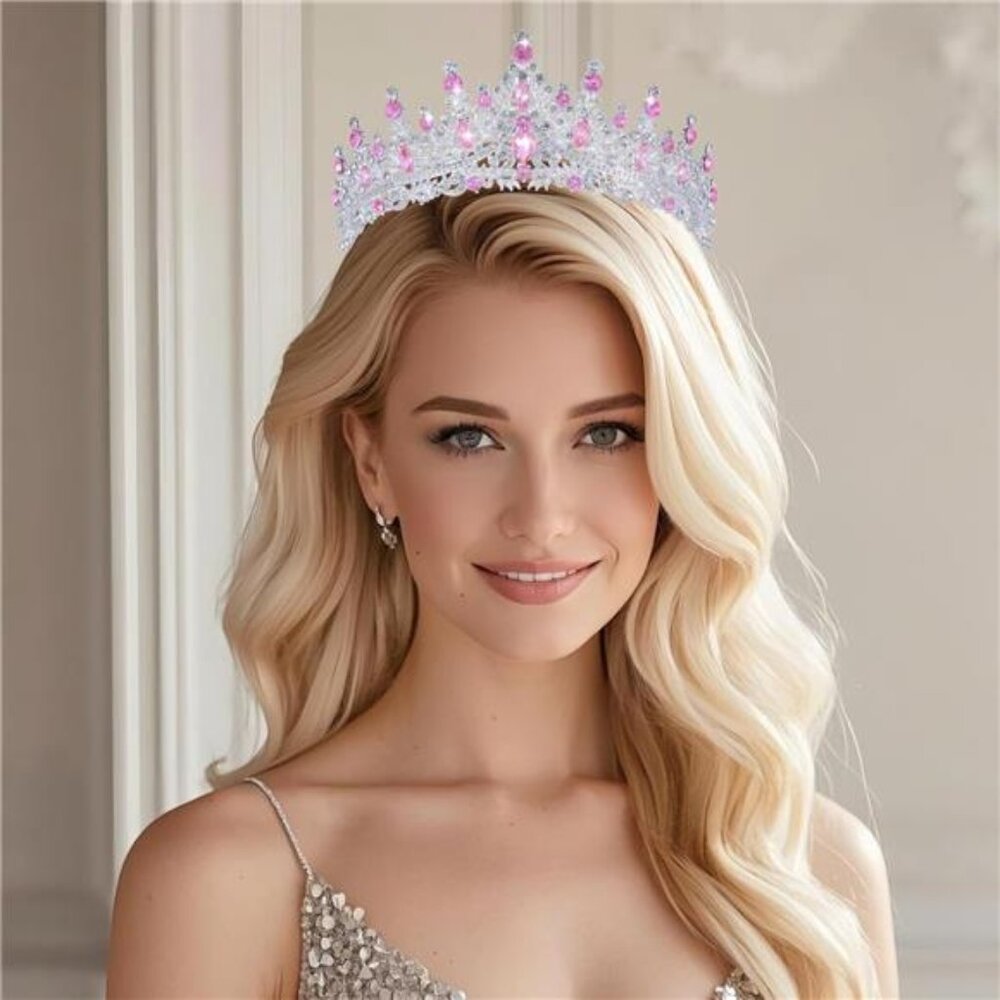 Crystal Crowns and Tiaras Headband Pink - Picture 2 of 6